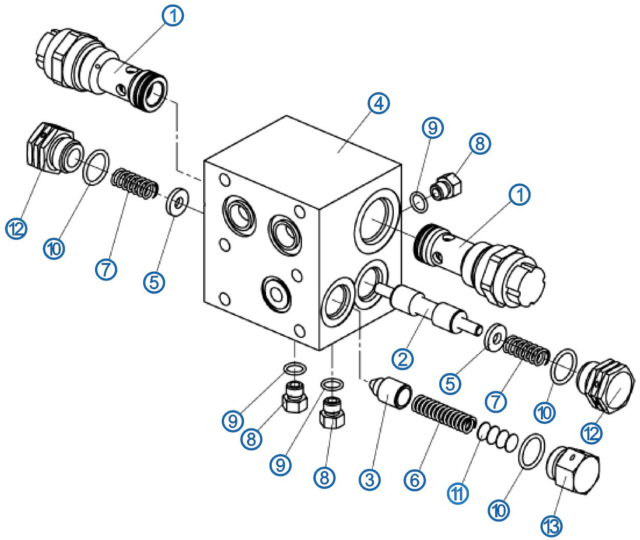 Структурная схема клапанной коробки МП90-02.000СБ